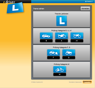 Theorieprüfung Auto online lernen mit e.driver Web