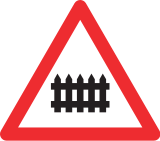 Level crossing with barrier or gate