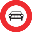 Prohibition of motor vehicles (on three or more wheels except for solo motorcycles, mopeds, and bicycles)