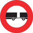 Prohibition of trailers with exception for saddle and center axle trailers