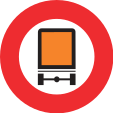 Prohibition of vehicles carrying dangerous goods (always valid in tunnels)