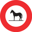 Prohibition of animals (horse and mare animals as well as the cattle drive)