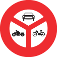 Verbot für Motorwagen, Motorräder und Motorfahrräder (Beispiel)