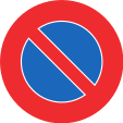No parking (more than stopping for entry and exit of people or goods handling)