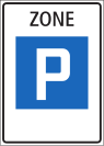 Segnale per zone (parcheggio)