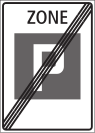 End of parking area