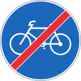 End of bicycle path