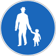 Pedestrian path (pedestrians must use designated path)