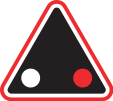 Level crossing with double flashing lights