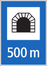 Tunnel with distance information