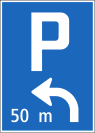 Distance and direction of a parking possibilit