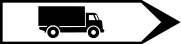 Wegweiser für bestimmte Fahrzeugarten (Beispiel Lastwagen)