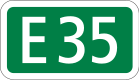 Plaque numérotée pour routes européennes