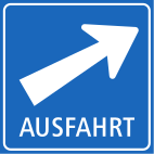 Exit sign (in German)