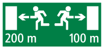 Emergency exit distances