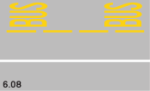 Bus lane (yellow, solid or broken strips; yellow word BUS)